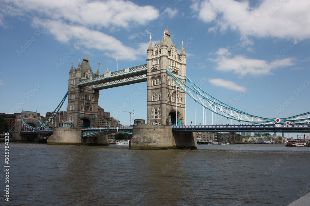 The enchanting as famous Tower of London Bridge and a clear blue sky