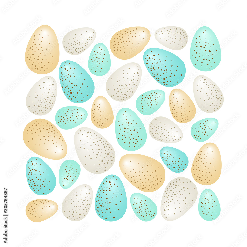 Cute luxury Easter background with dotted eggs Cute luxury Easter background with dotted eggs