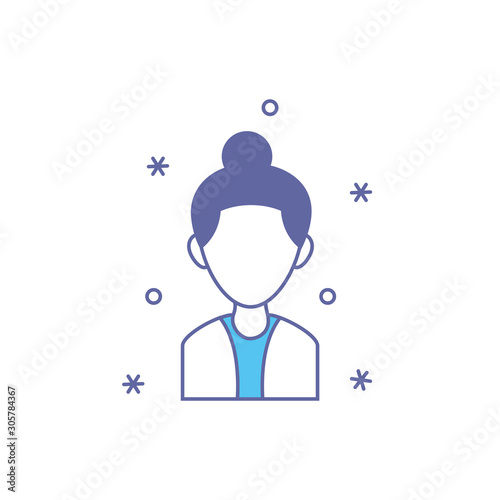 teacher woman fill style icon