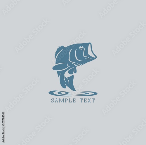 bass fishing logo
