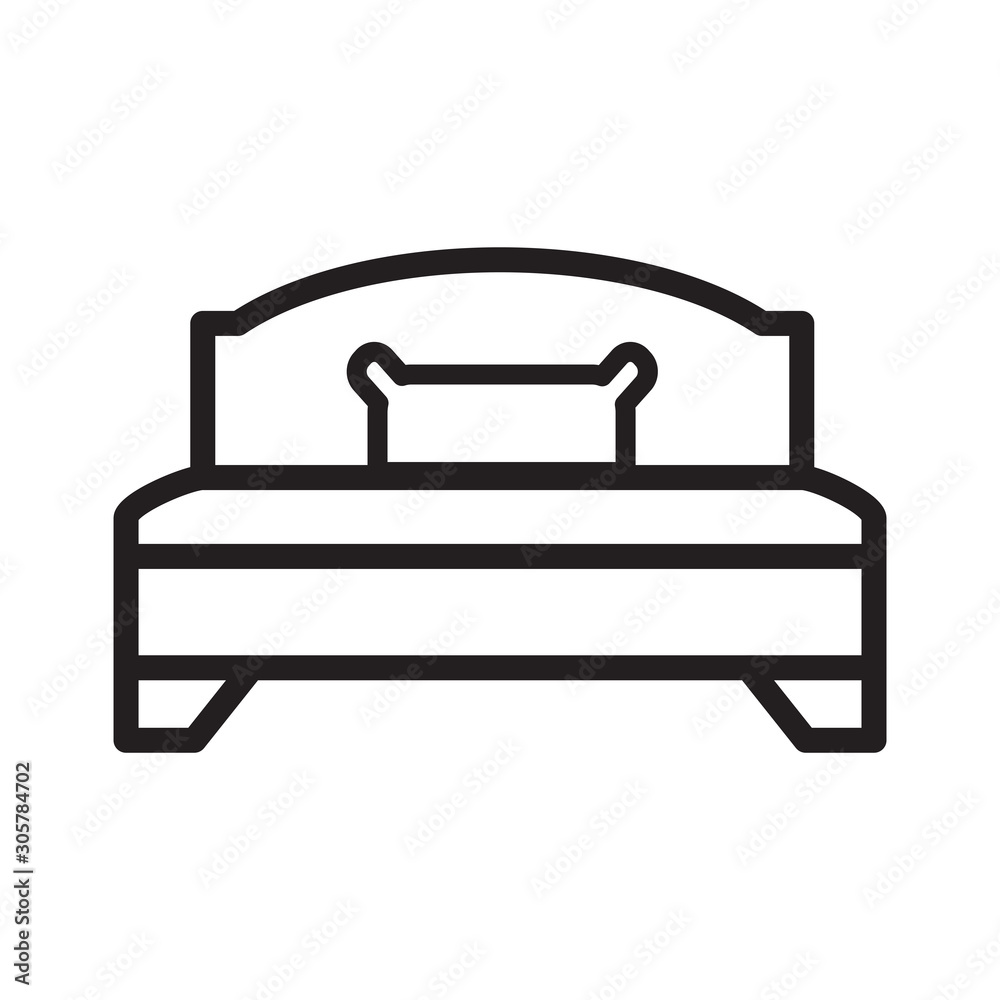 Bed Icon Vector Simple Design Bed Icon Vector Simple Design