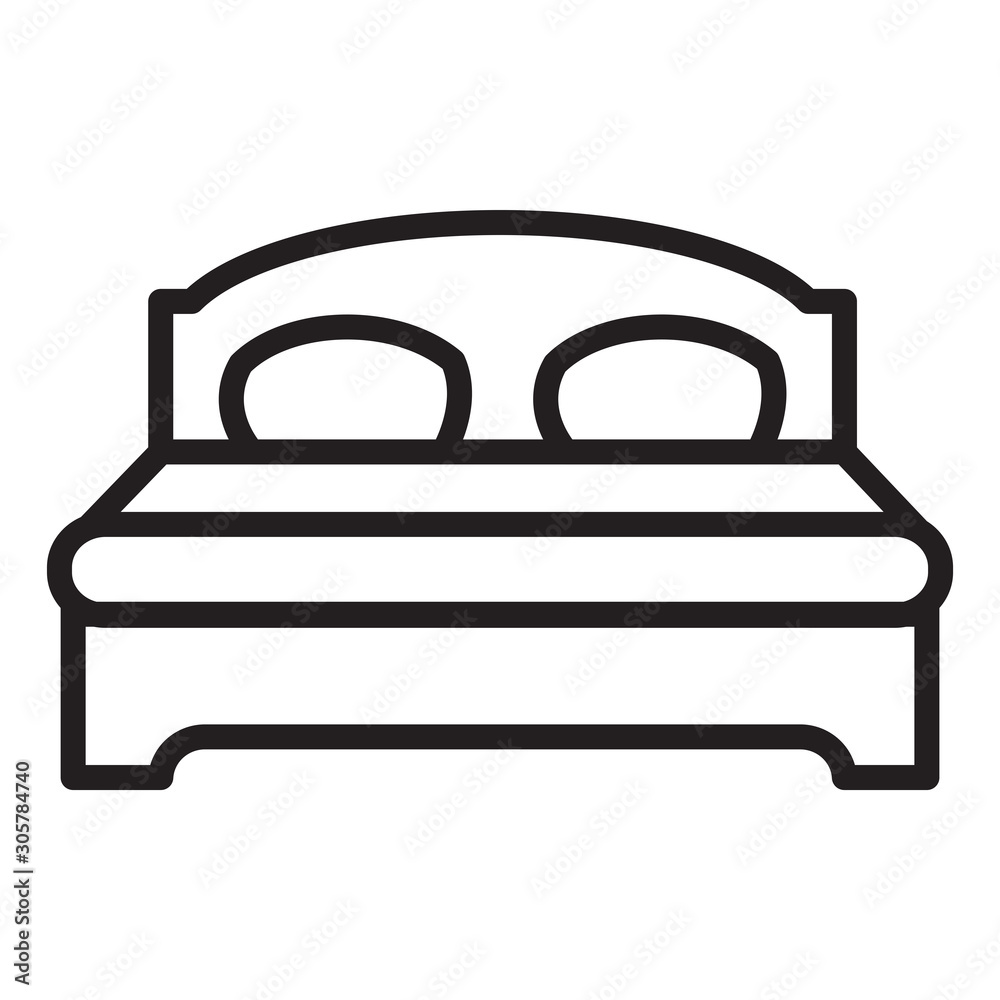 Bed Icon Vector Simple Design Bed Icon Vector Simple Design