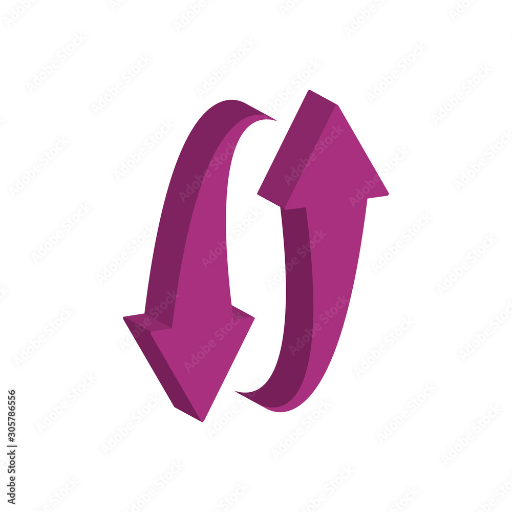 arrows up and down 3d style icon arrows up and down 3d style icon