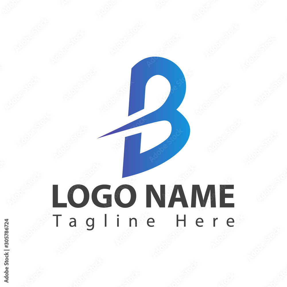B letter symbol icon design template B letter symbol icon design template