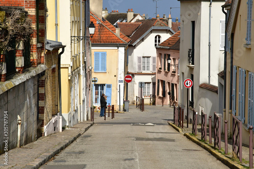 Marly le Roi; France - april 1 2018 : old village in spring photo