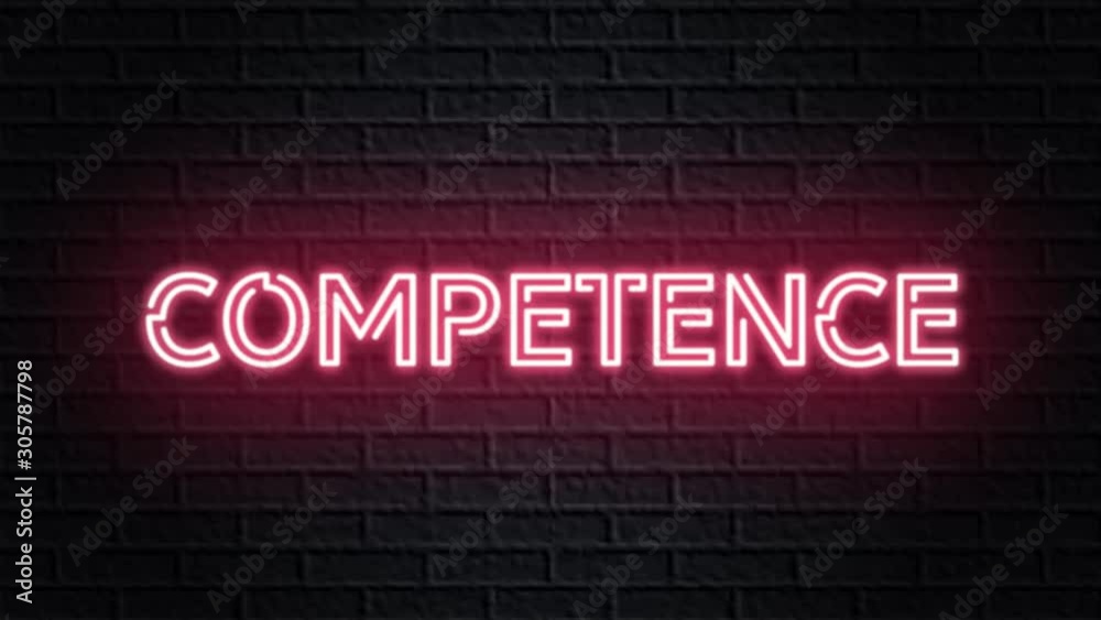 red neon video animation competence red neon video animation competence