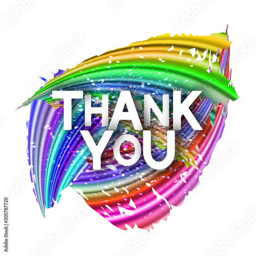 Thank You Text Banner.