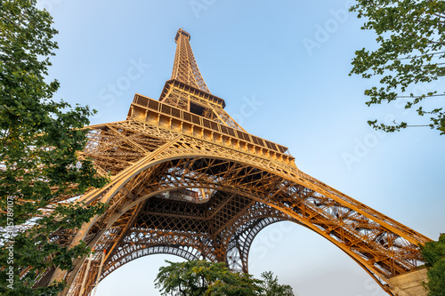 Fototapeta Eiffel tower against blue sky