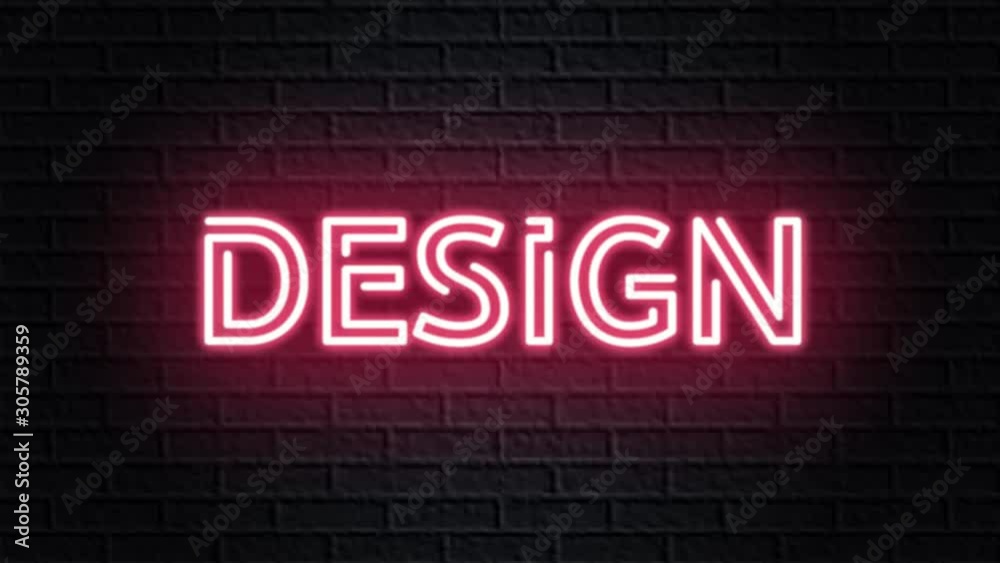 red neon video animation design red neon video animation design