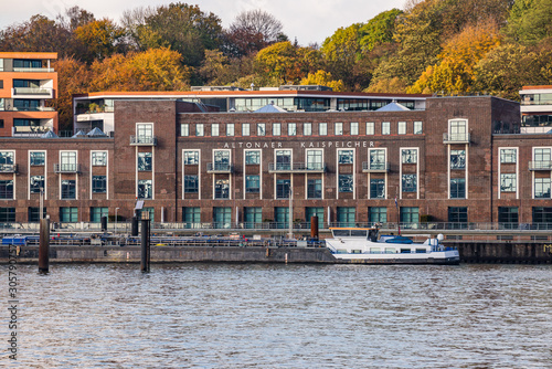 Hamburg, Germany - November 09, 2019. Warehouse Complex Altona Kaispeicher photo