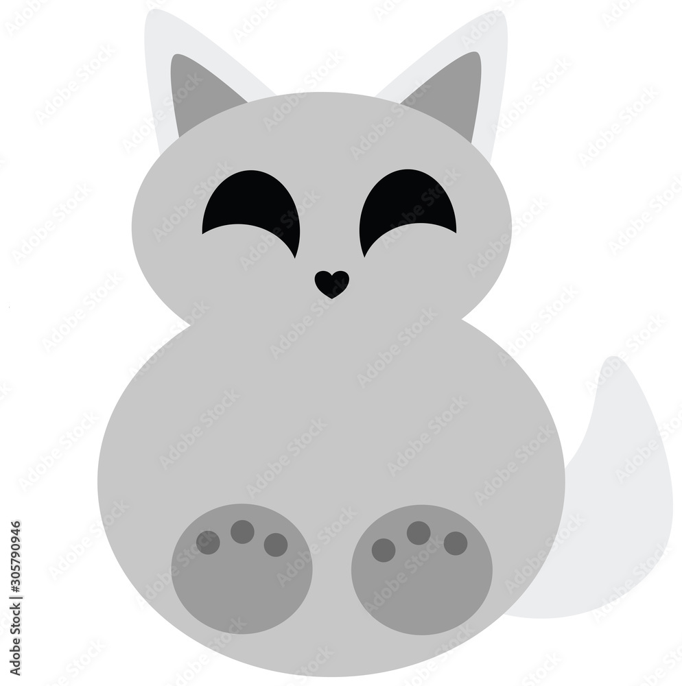 Cute Simple Cat Vector Illustration Design Cute Simple Cat Vector Illustration Design