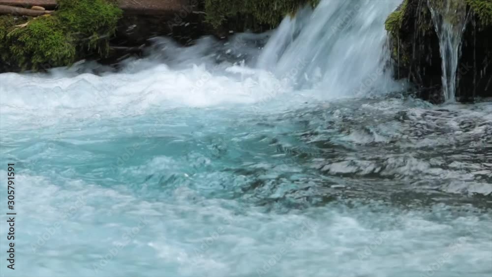 Wonderful fresh water rapids waterfalls river flowing