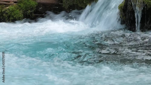 Wonderful fresh water rapids waterfalls river flowing