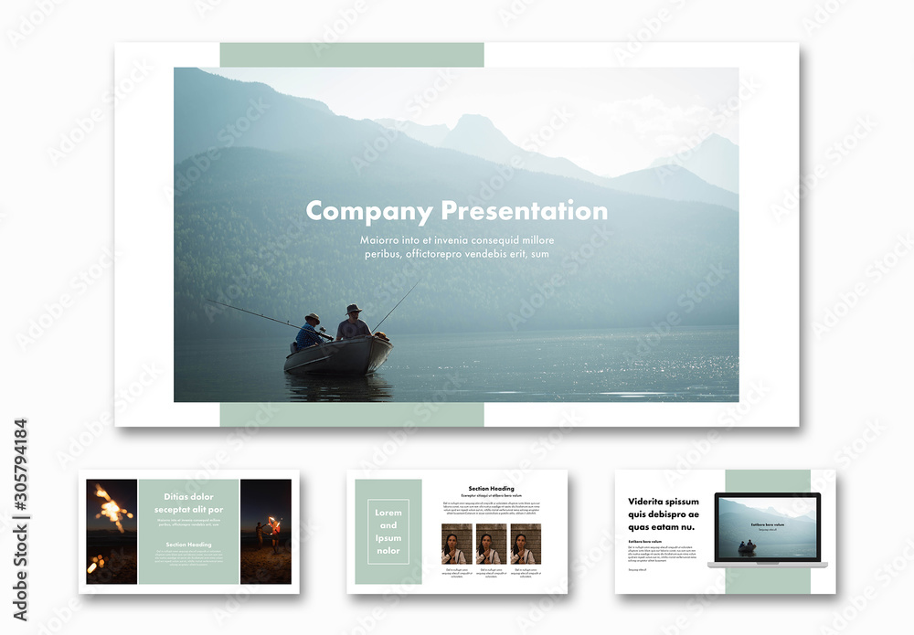 Presentation Pitch Deck Layout Stock Template | Adobe Stock