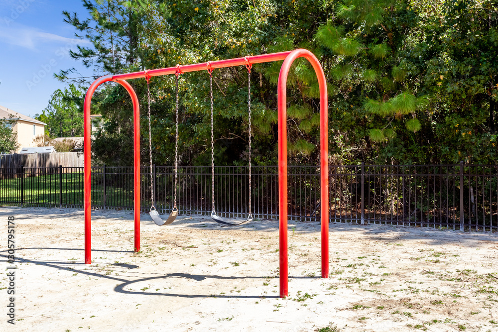Neighborhood playground for children to play on Neighborhood playground for children to play on