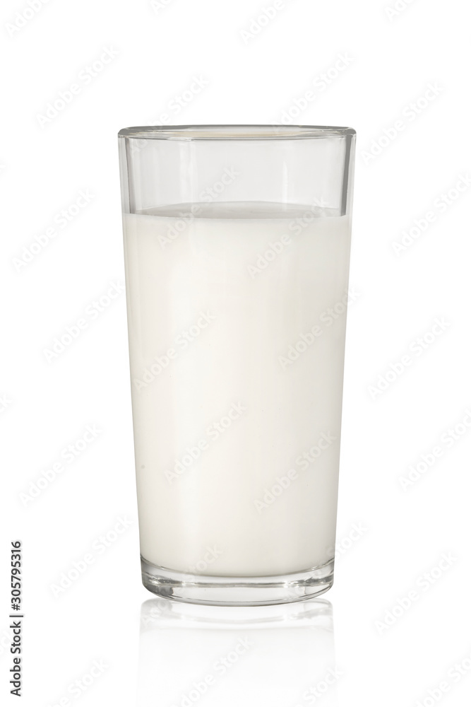 Glass of milk Isolated on a white background. Dairy product, close-up. Glass of milk Isolated on a white background. Dairy product, close-up.