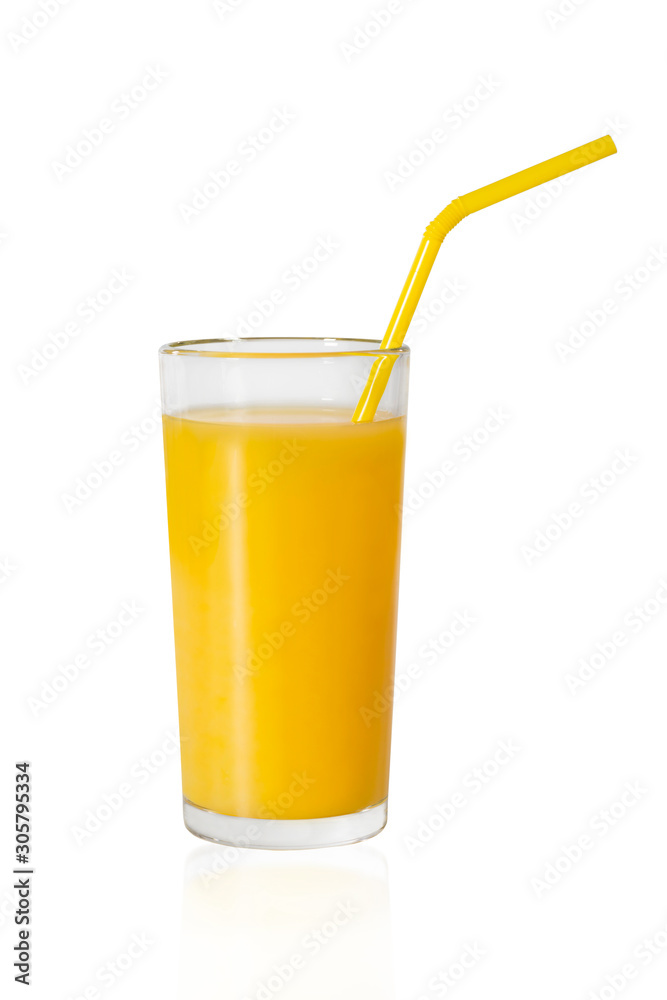 Glass of fresh juice, isolated on white background. Close-up. Glass of fresh juice, isolated on white background. Close-up.
