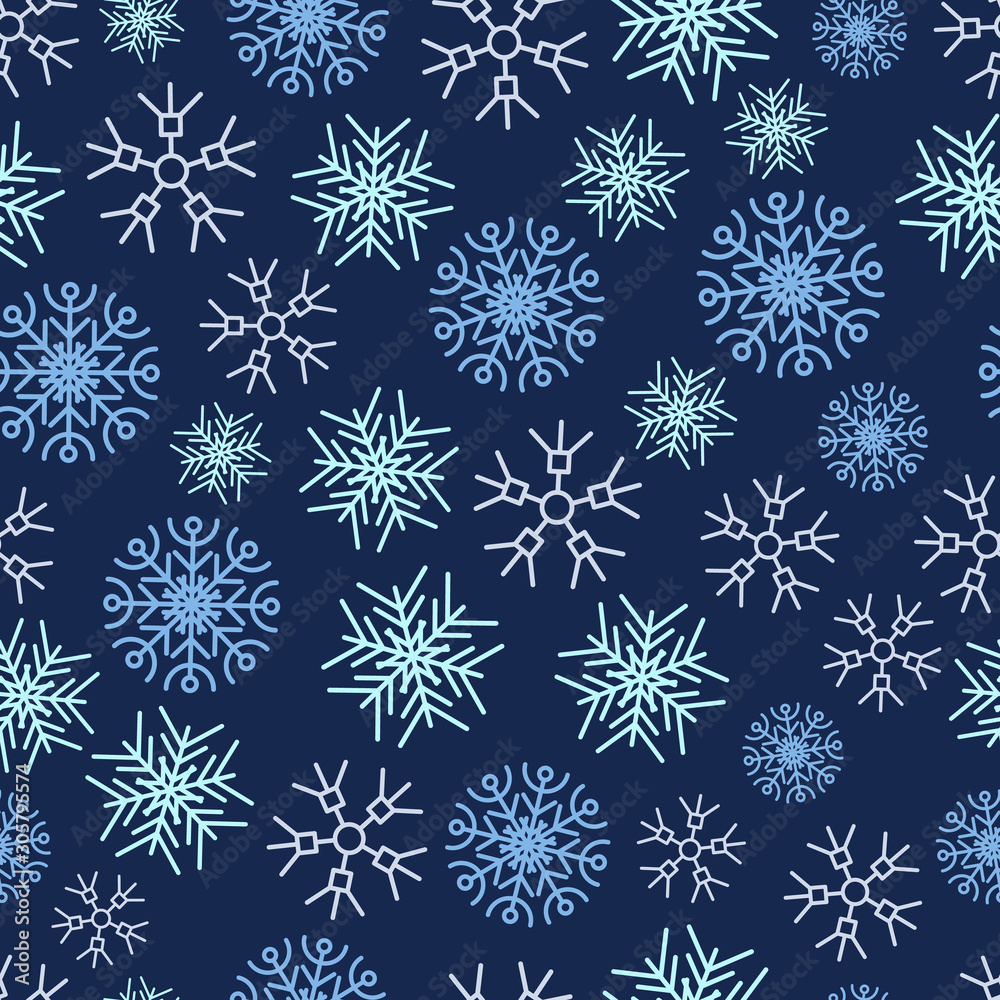 Seamless background with snowflakes