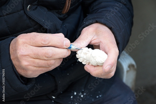 Quadro em tela Meerschaum carving master