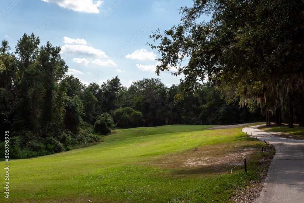 Beautiful day on a golf course