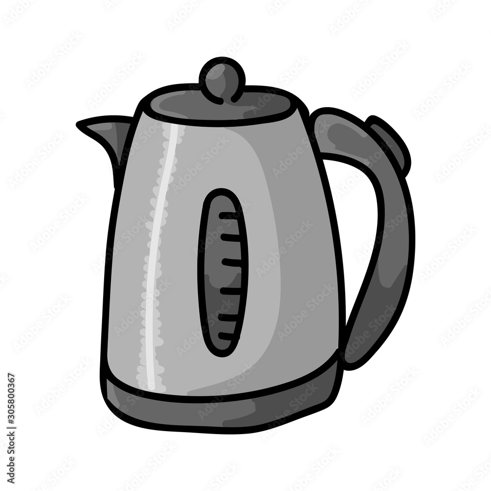 object electric kettle cartoon vector illustration 23872859 Vector Art at  Vecteezy