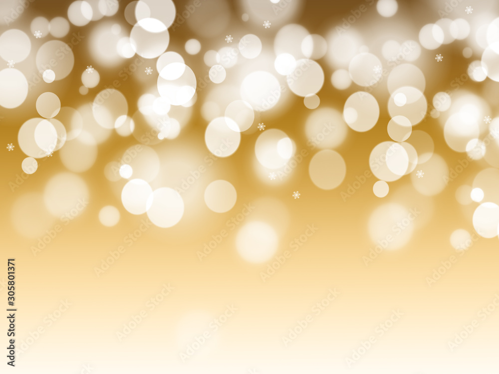 Christmas light background illustration with snowflakes and golden Winter color Christmas light background illustration with snowflakes and golden Winter color
