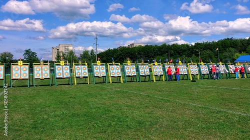 Participants of archery competitions  photo