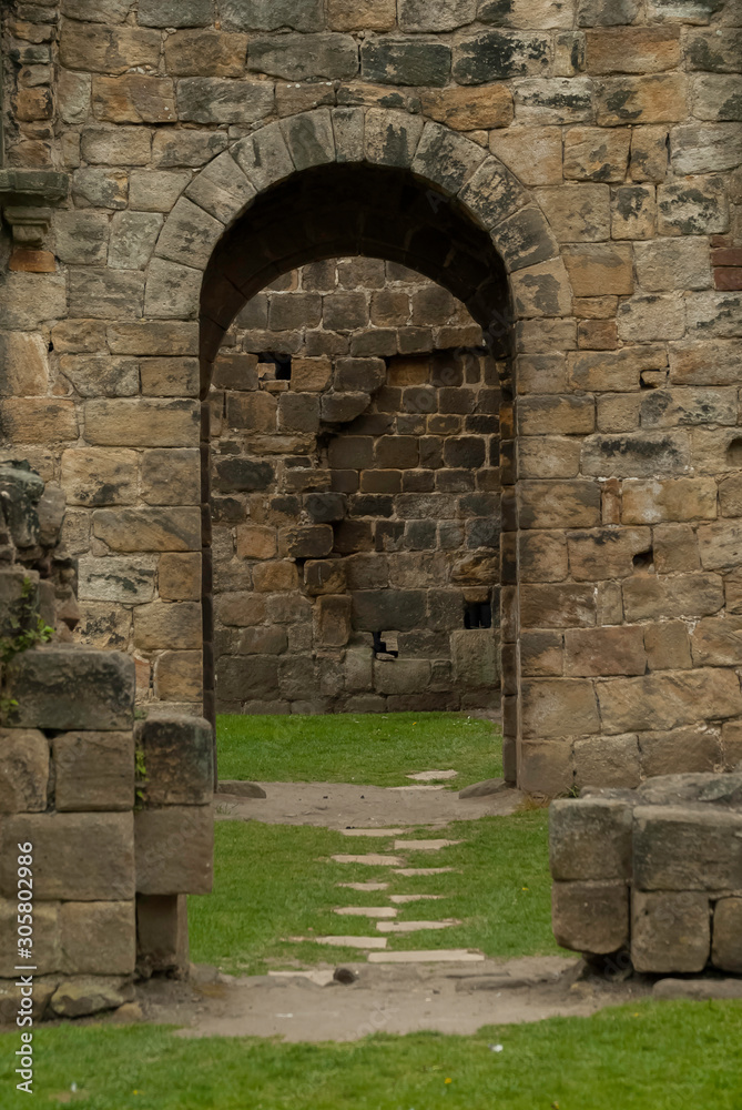 Kirkstall Abbey, Leeds: stone portal.