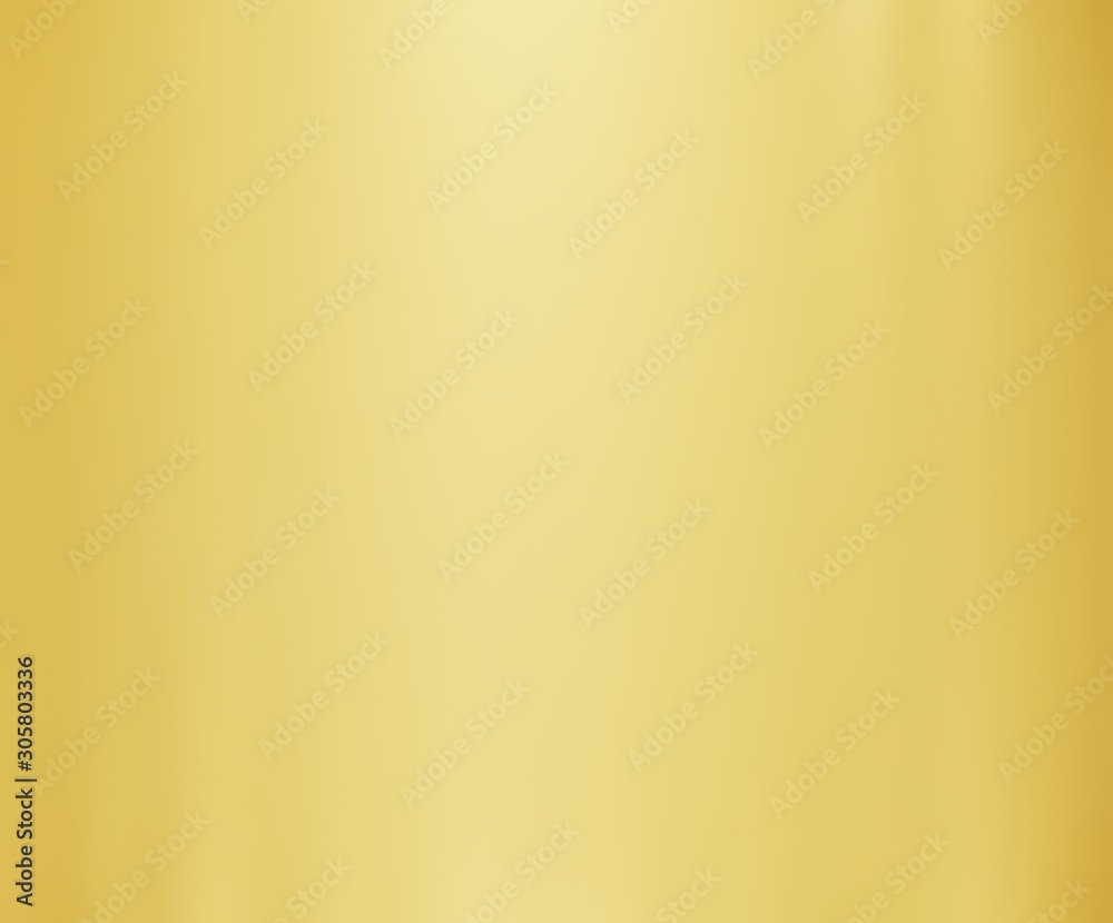 metallic gold foil texture polished glossy abstract background with copy space, metal gradient template for gold border, frame, ribbon design
