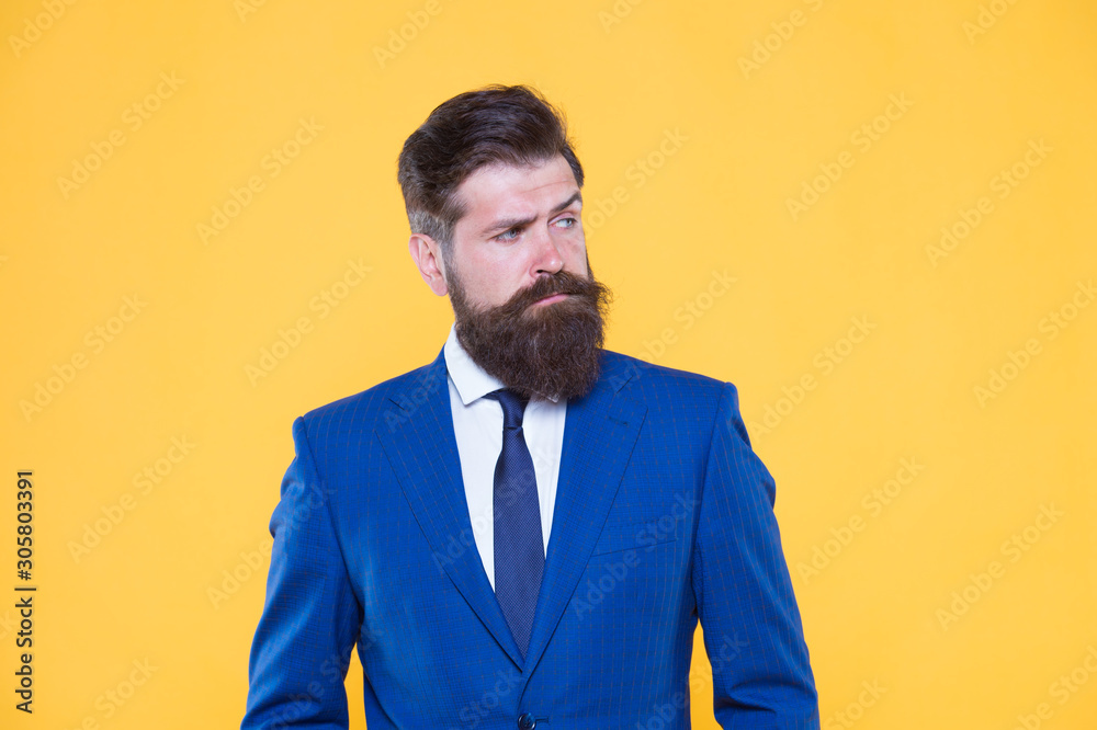 Because you worth it. businessman formal suit. mature bearded man ceo. successful and charismatic boss. leadership concept. improve yourself in business. confident serious male. serious intentions Because you worth it. businessman formal suit. mature bearded man ceo. successful and charismatic boss. leadership concept. improve yourself in business. confident serious male. serious intentions