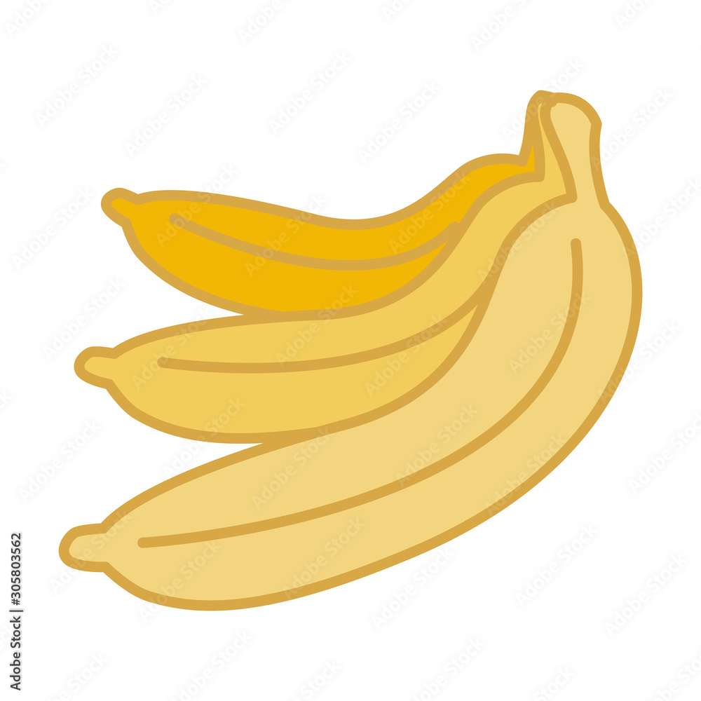 Banana Icon Vector Simple Design Banana Icon Vector Simple Design