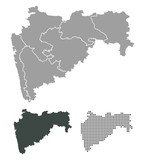 Outline map of maharashtra districts