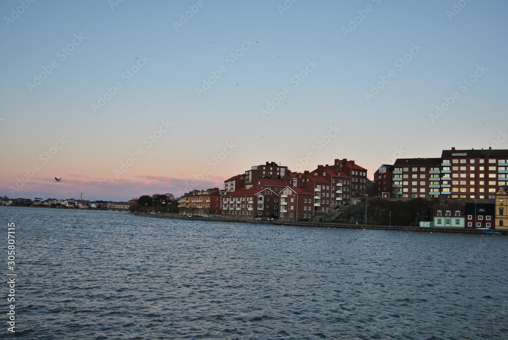 Apartments along the Karlskrona coast, Sweden. 