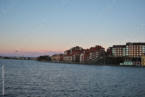 Apartments along the Karlskrona coast, Sweden.  © Dawid