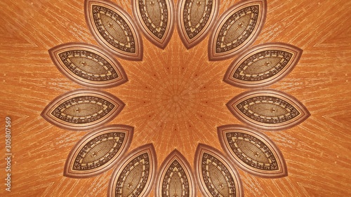 Abstract unique kaleidoscope background. Beautiful kaleidoscope seamless pattern. Seamless kaleidoscope texture.