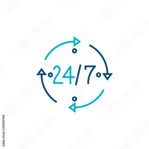 all the day service line style icon