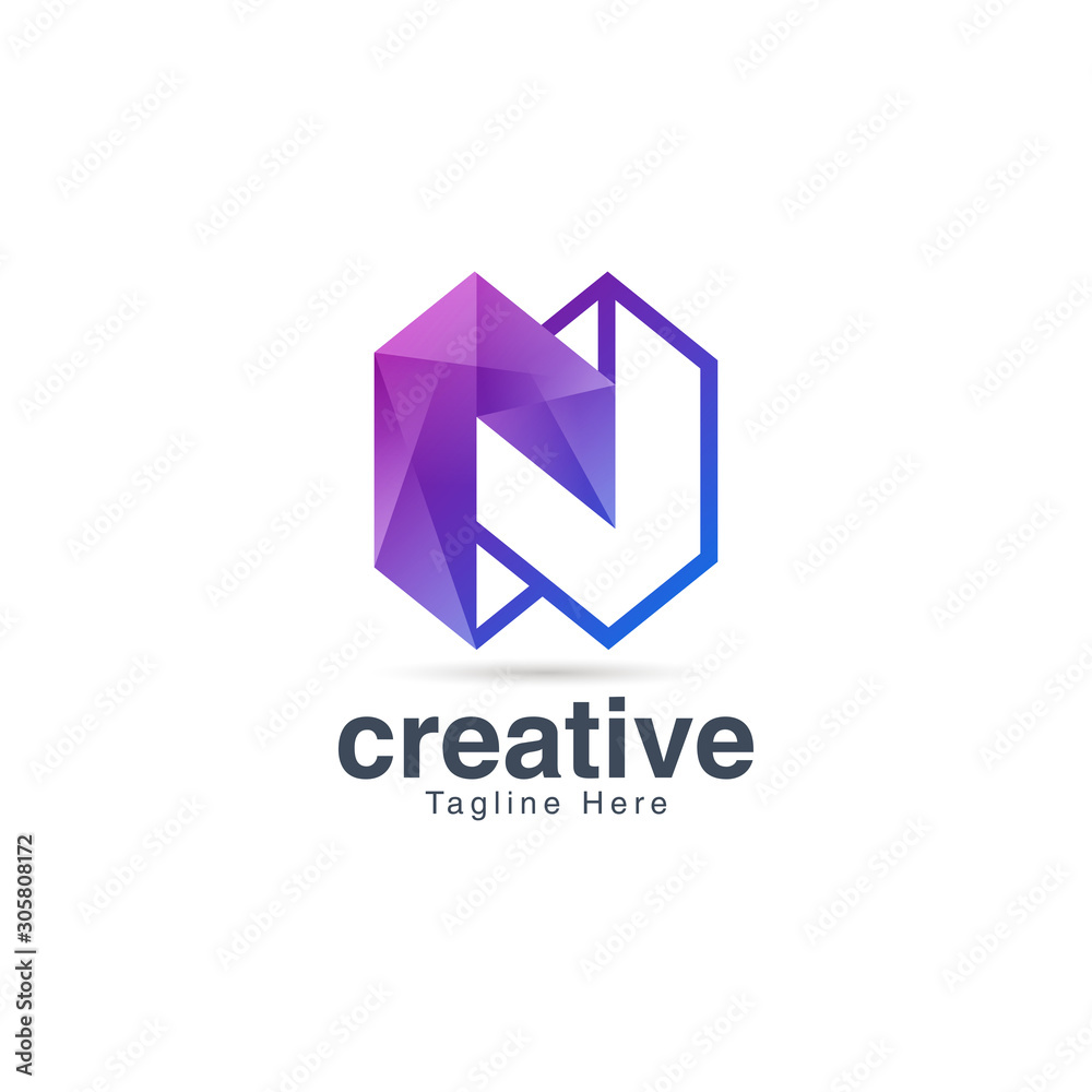 Abstract Creative Letter N Logo Design Template Abstract Creative Letter N Logo Design Template