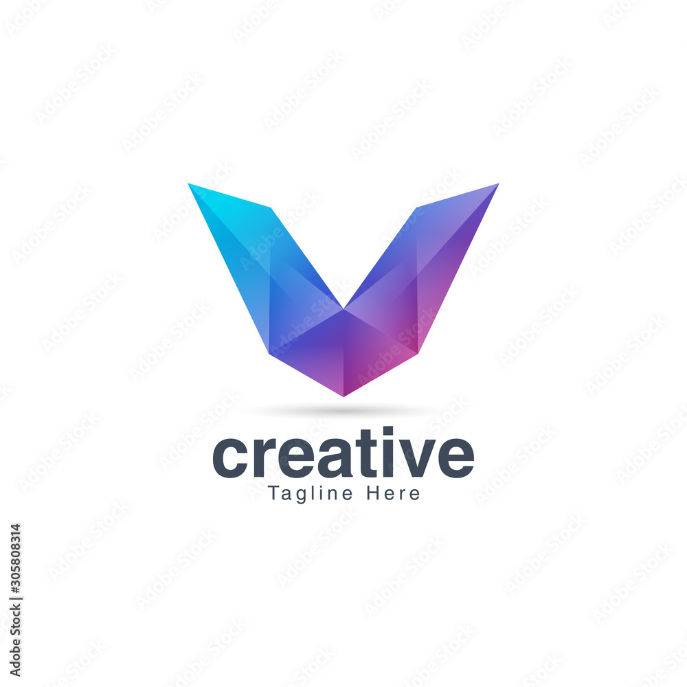 Abstract Creative Letter V Logo Design Template Abstract Creative Letter V Logo Design Template