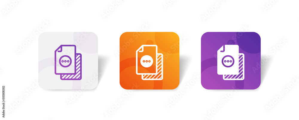 file with minus mark outline and solid icon in smooth gradient background button file with minus mark outline and solid icon in smooth gradient background button