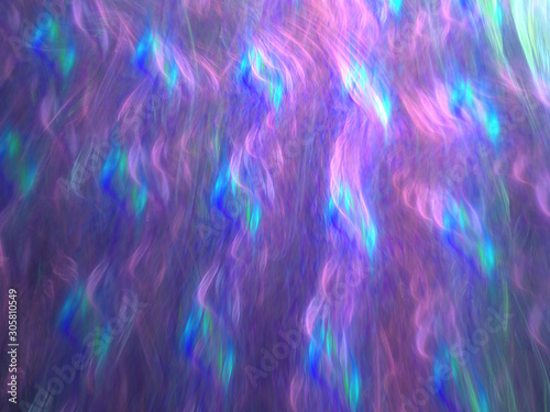 Abstract Purple and Blue Illustration - Soft Iridescent Colorful Cloud of Brilliant Energy  Glowing Plasma. Smoke  Energy Discharge  Digital Flames  Artistic Design. Minimal Soft Background Image