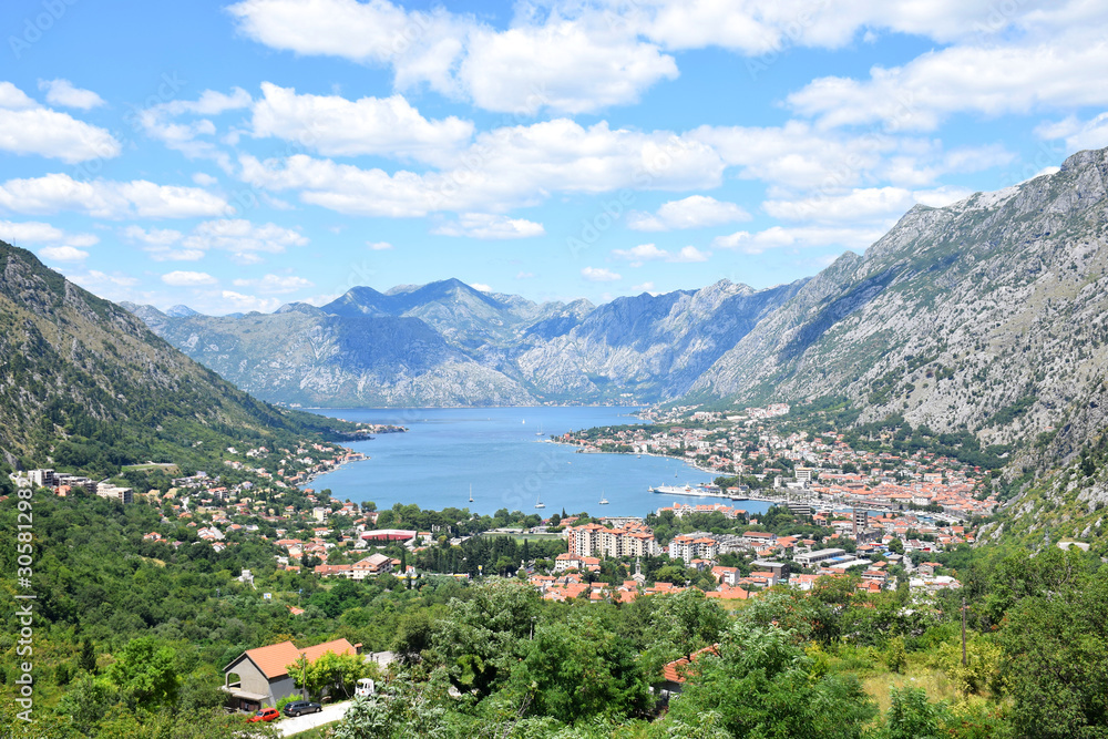 Vantage point of the Bay of Kotor, Montenegro