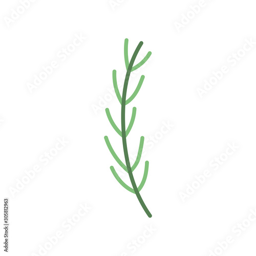 green branch botanic nature foliage icon