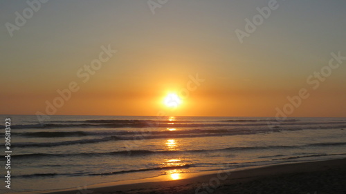 sunset over the sea
