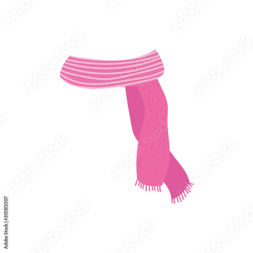 pink knitted scarf clothes textile icon