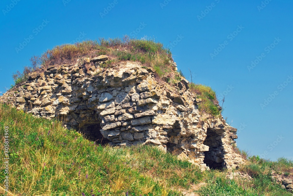 Ancient castle in the village of Scala Podilsk, Ukraine