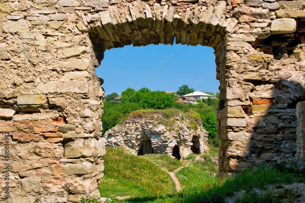 Ancient castle in the village of Scala Podilsk, Ukraine