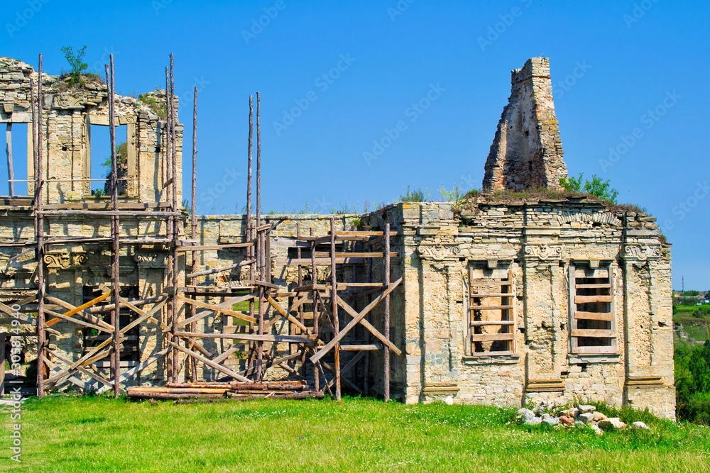 Ancient castle in the village of Scala Podilsk, Ukraine