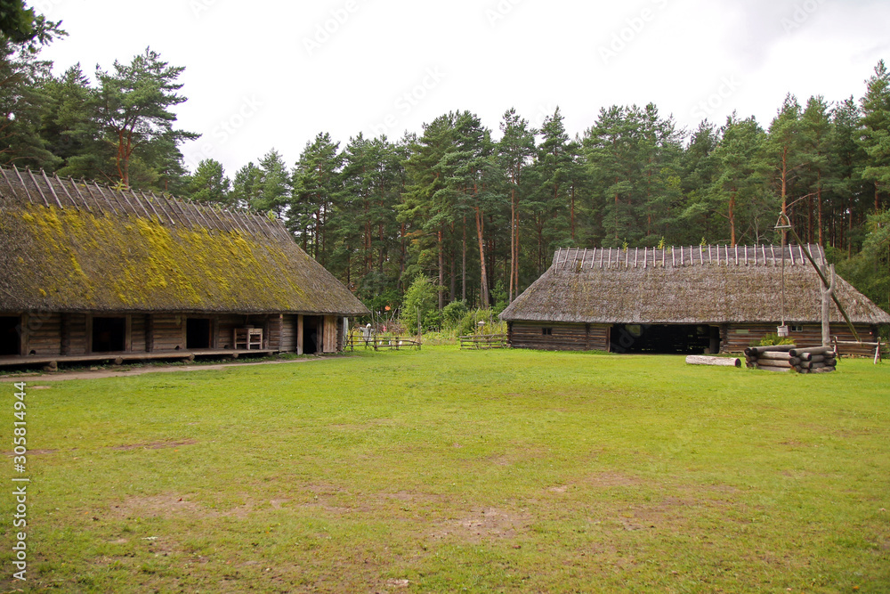 Historic rural wood Baltic farm in Estonia Historic rural wood Baltic farm in Estonia