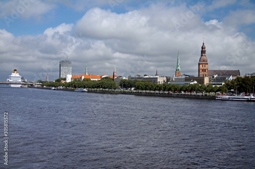 Riga panorama from the opposite side of the river