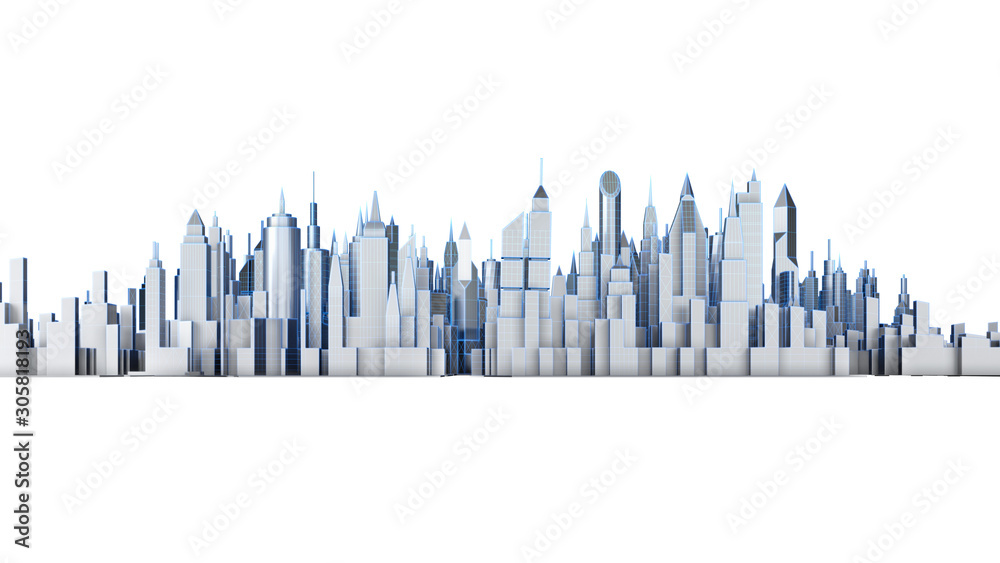 Cityscape isolated on white background. Cityscape isolated on white background.
